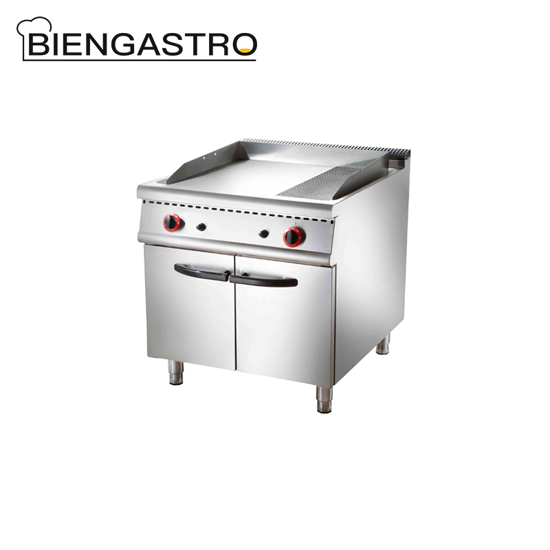 Gas Griddle Machine with Cabinet
