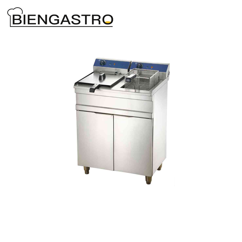 Double Tanks Fryer with Cabinet