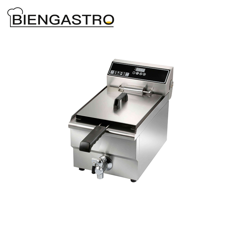 Singele Computer Control Electric Fryer with Valve