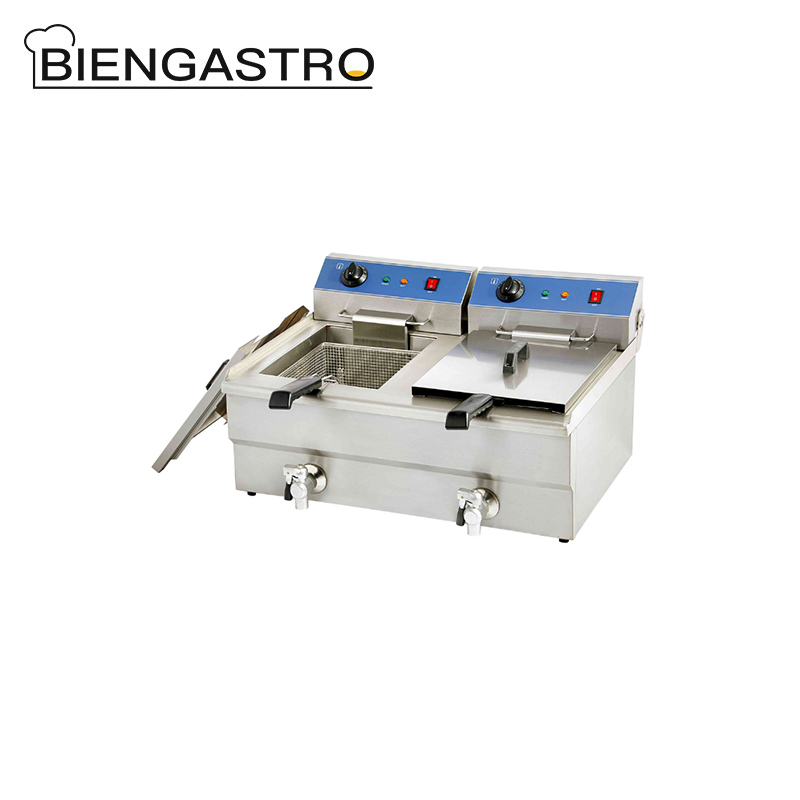 Best Double Tanks Electric Fryer with Valve