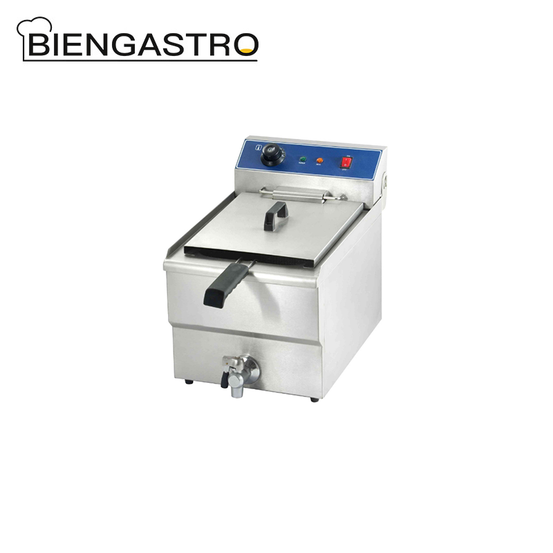 Commercial Single Tank Electric Fryer with Valve