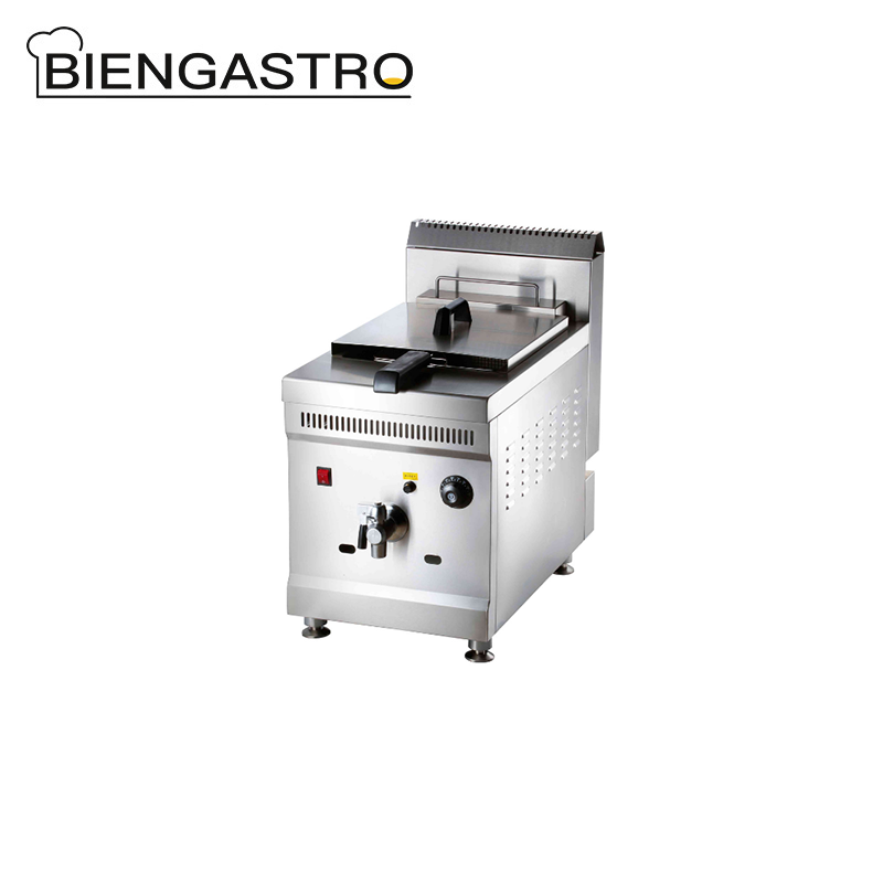 Single Tank Gas Fryer with Valve