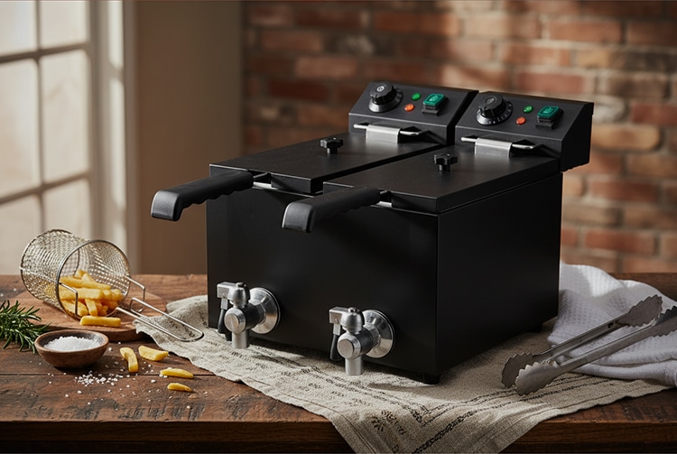 electric deep fryer, commercial deep fryer, potato deep fryer,