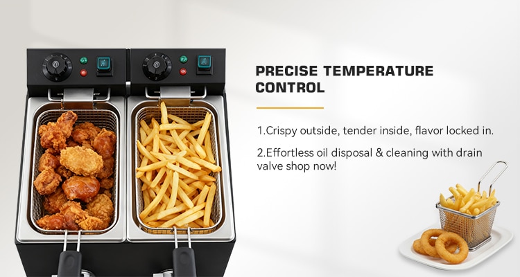 electric deep fryer, commercial deep fryer, potato deep fryer,