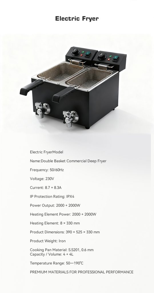electric deep fryer, commercial deep fryer, potato deep fryer,
