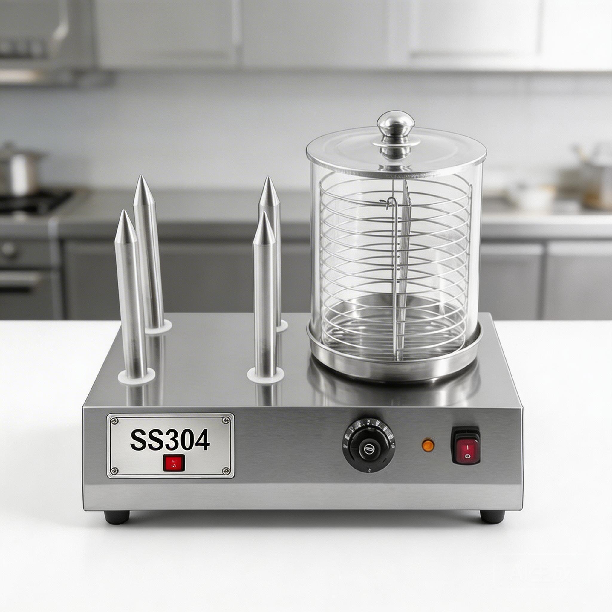 Stainless steel hot dog roller grill construction materials SS304 durability