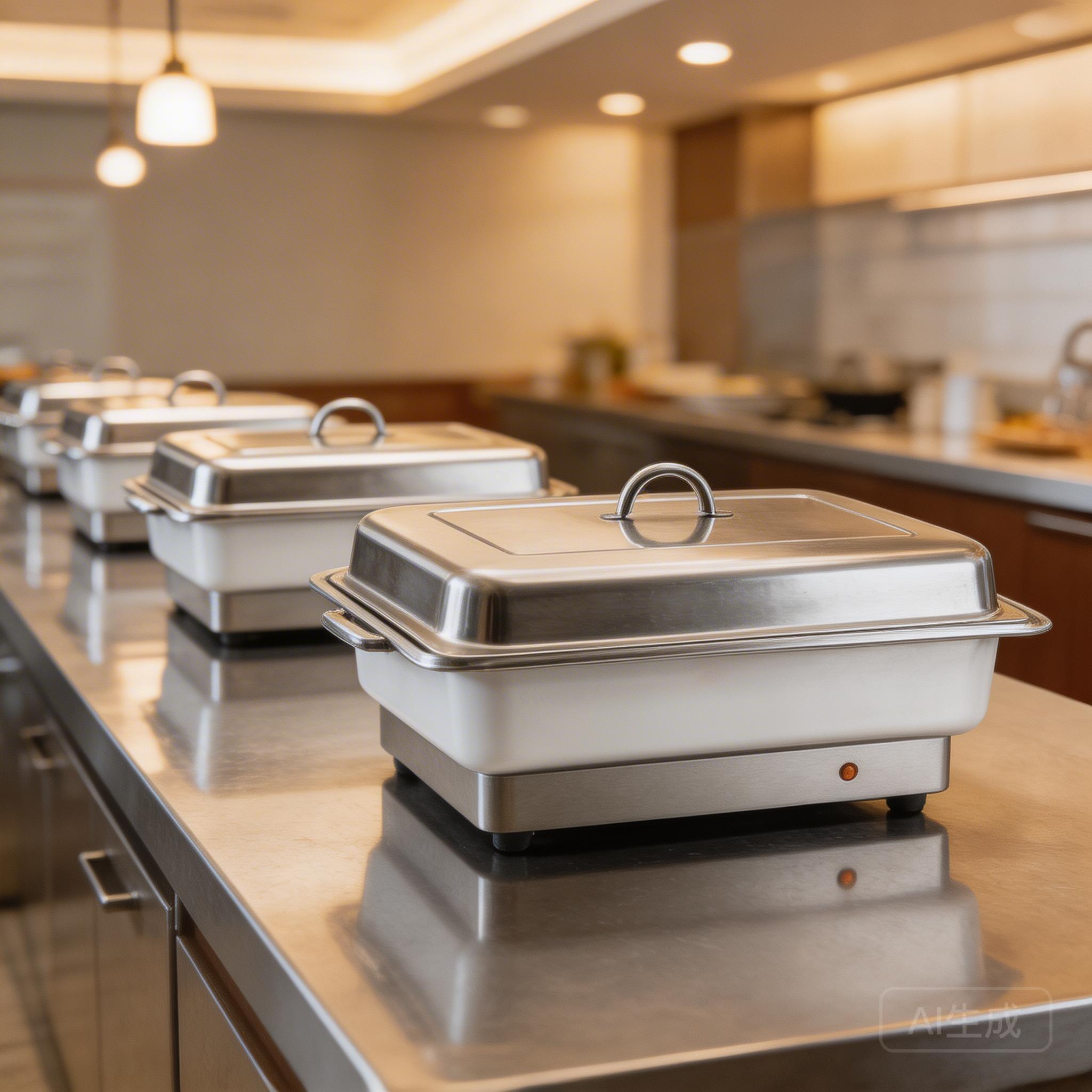 Biengastro BCD10 chafing dish style bain marie in a restaurant buffet setup