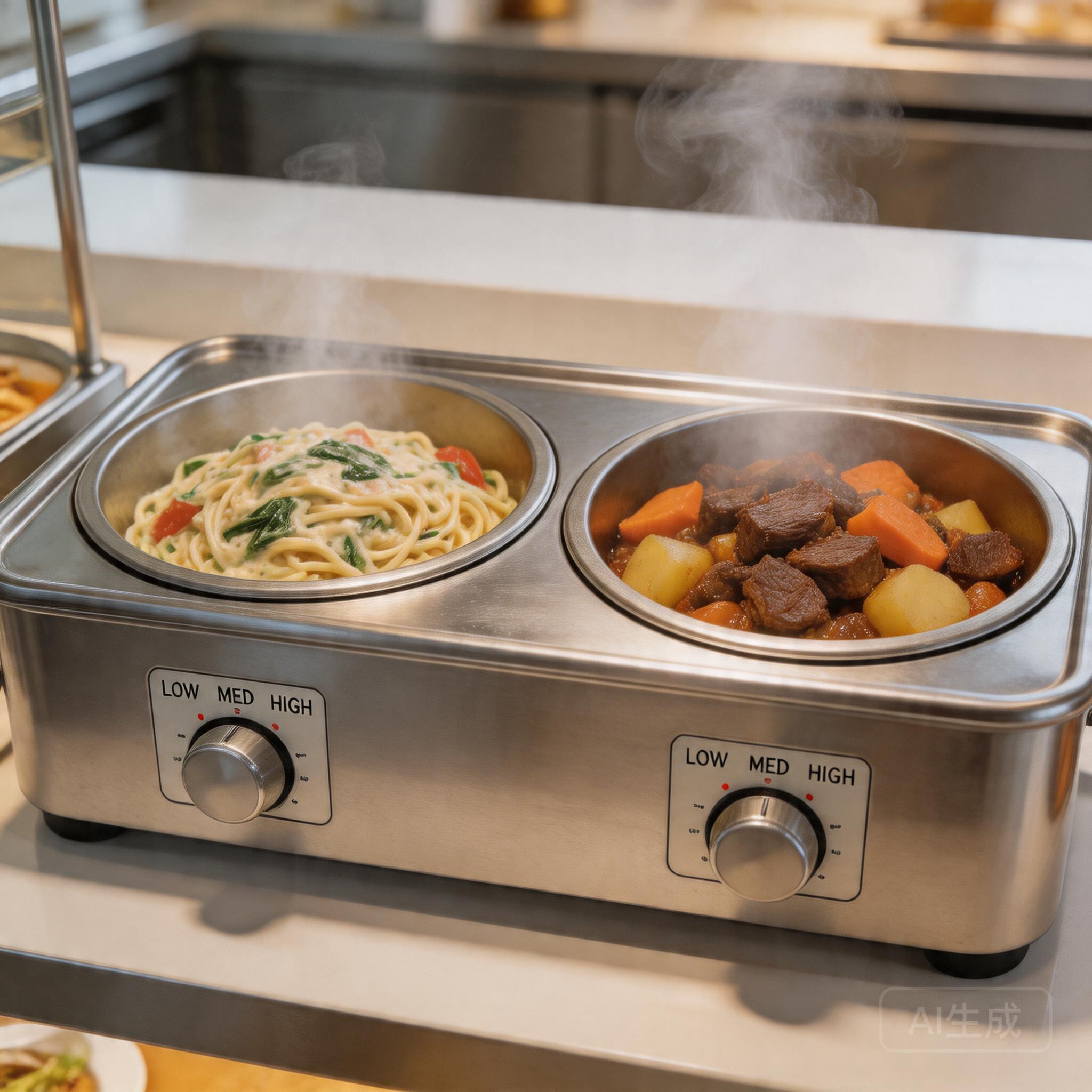 Image: Biengastro countertop food display warmer with pot/tank options