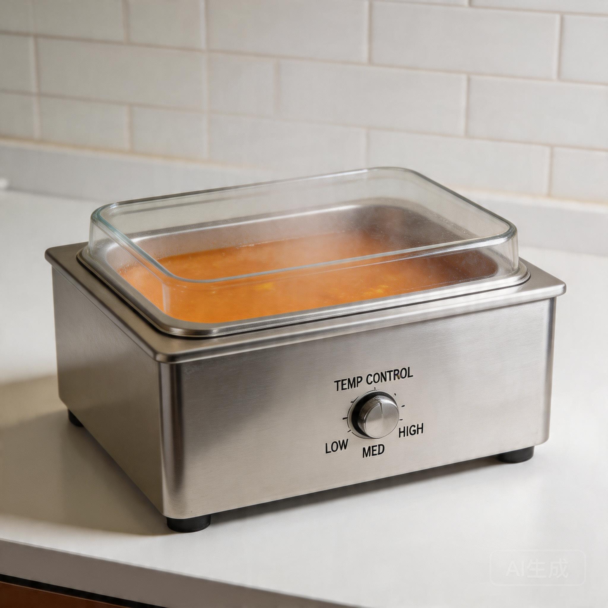 Image: Durable stainless steel commercial food warmer