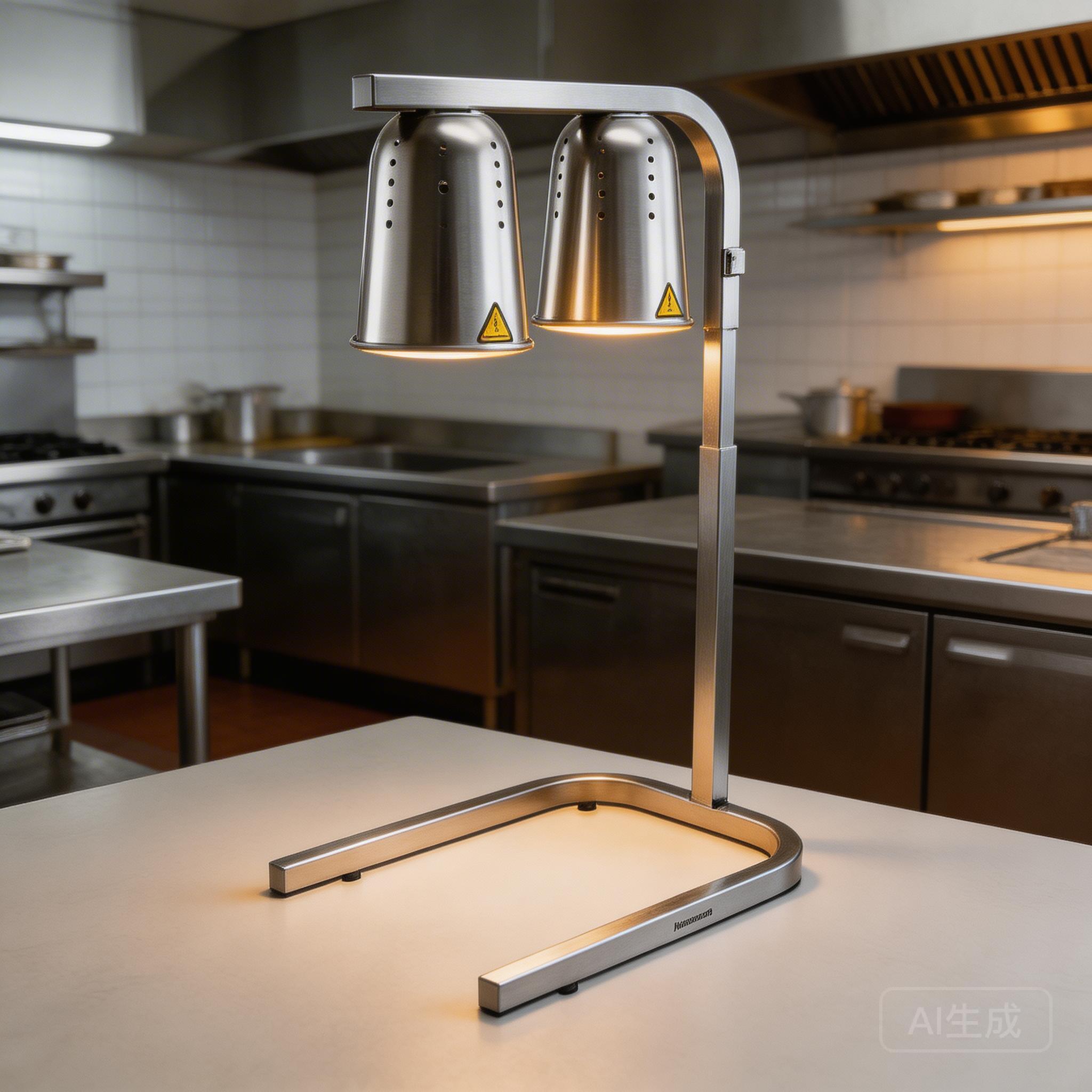 Commercial heat lamp with adjustable temperature