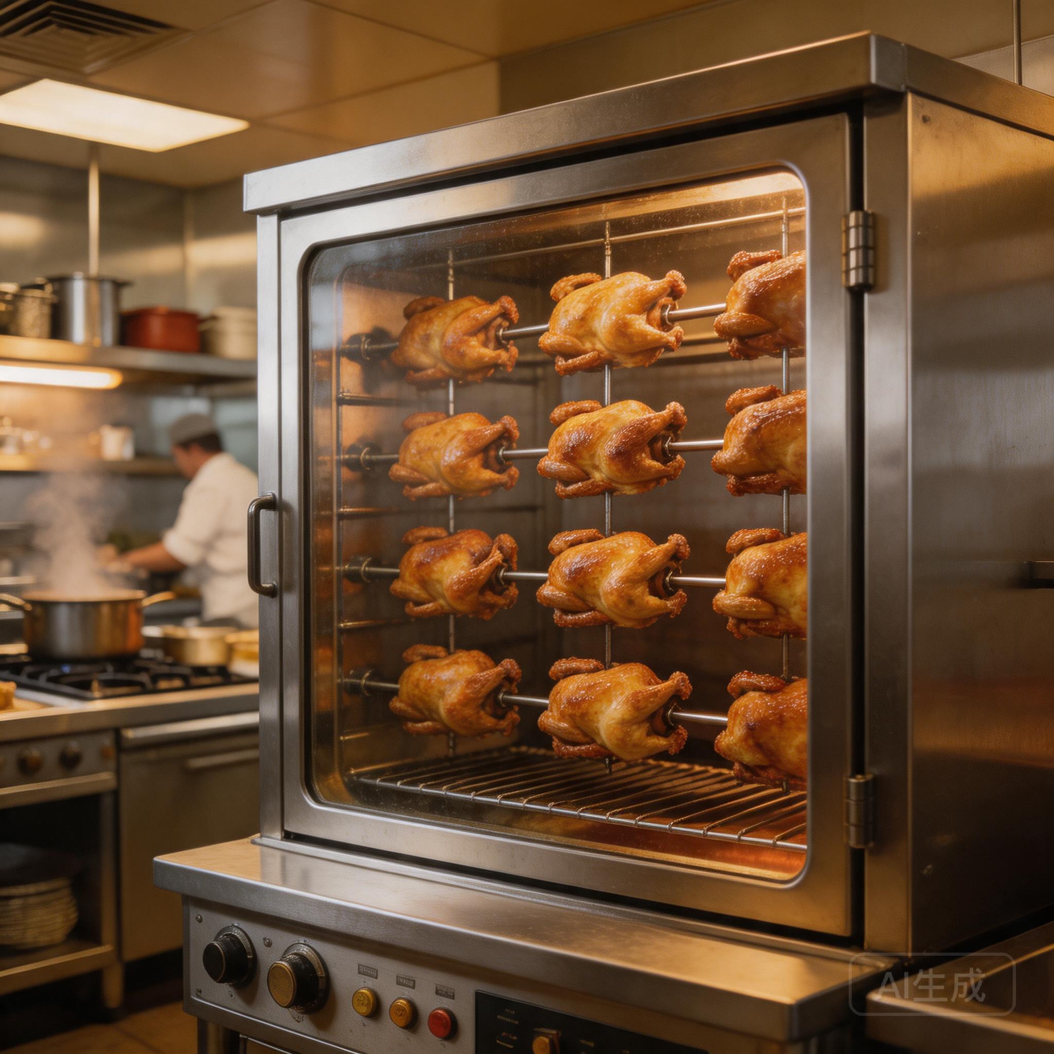 Commercial Rotisserie Oven Cooking Meats