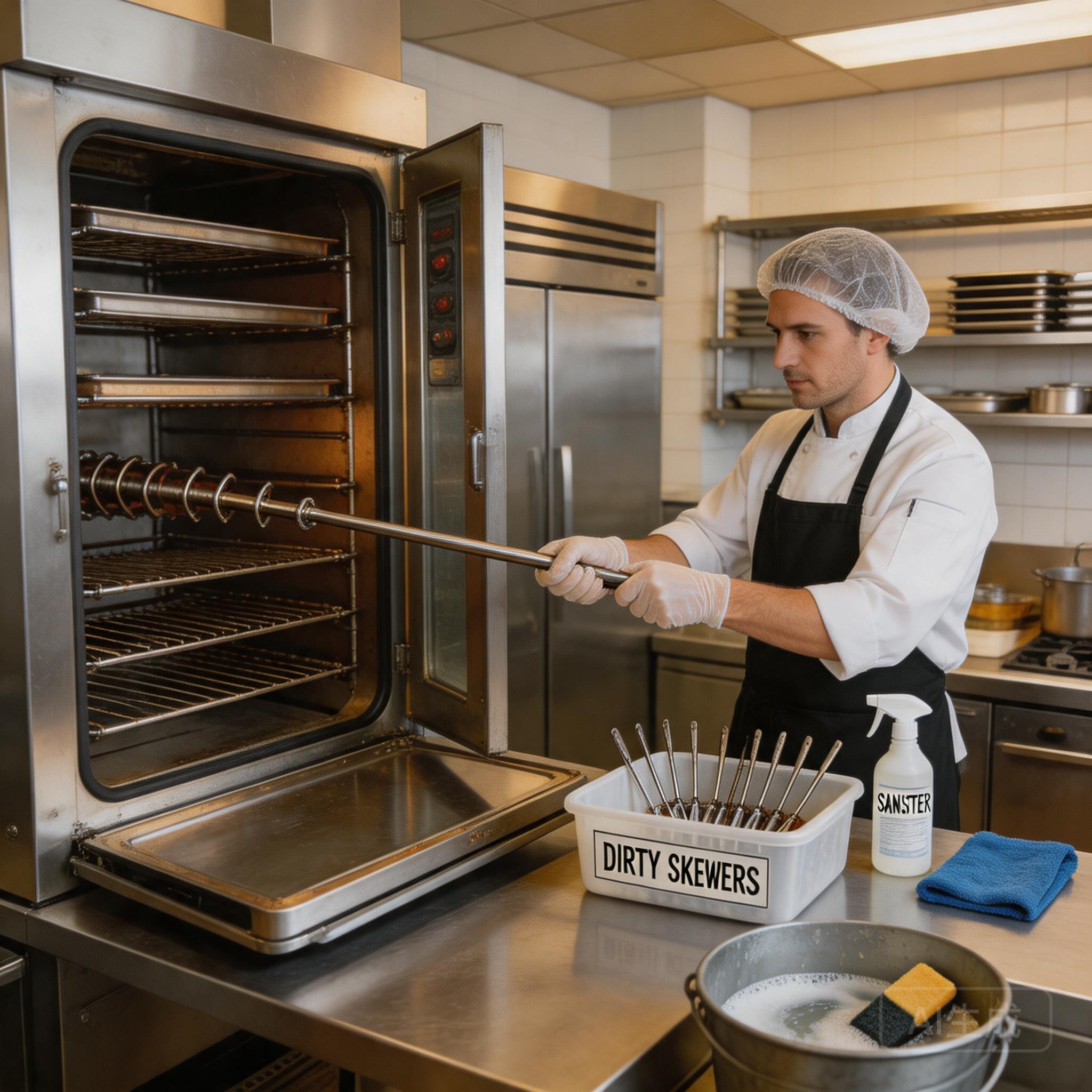 Cleaning a Commercial Rotisserie Oven