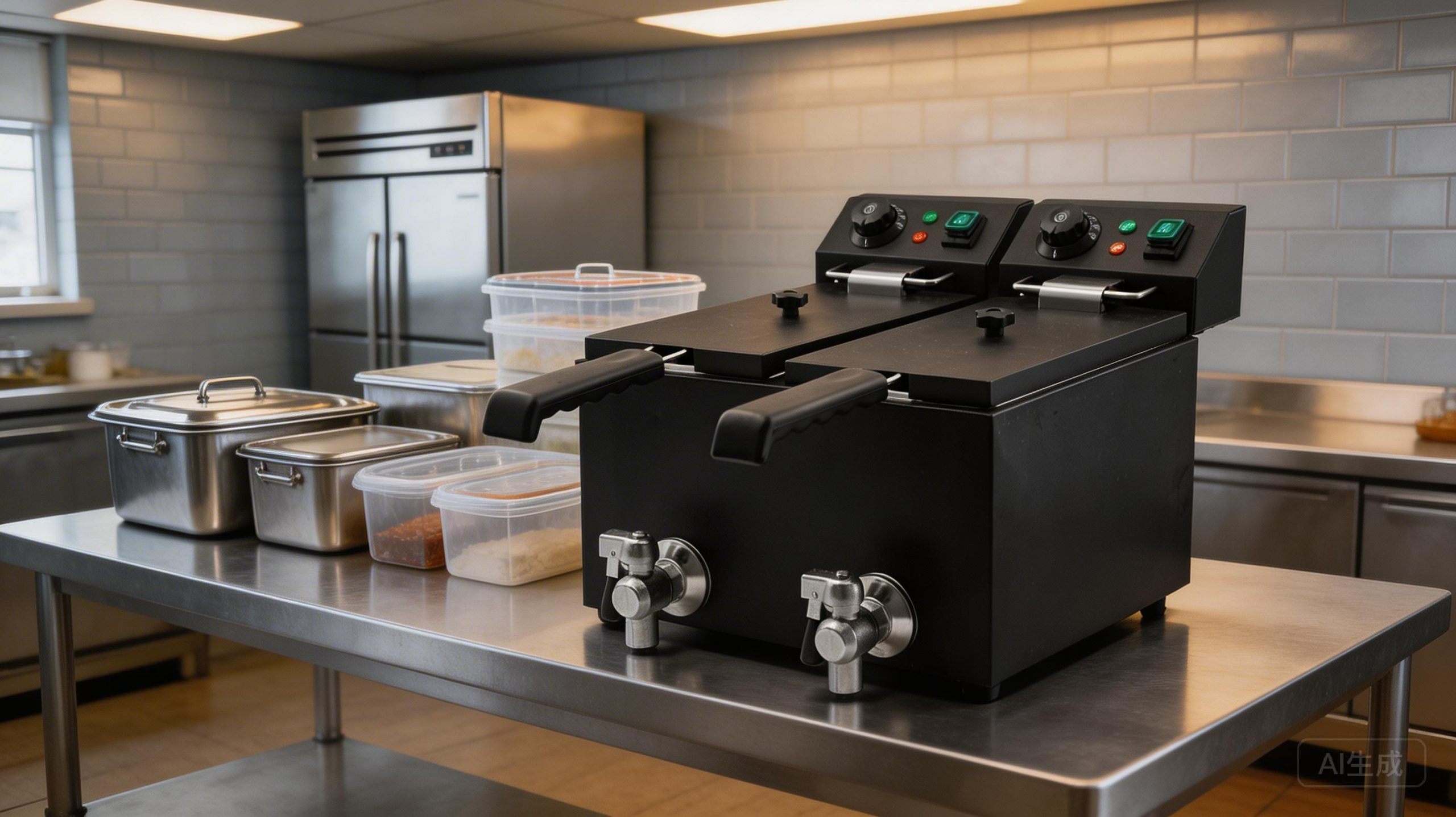 Small restaurant food preparation and storage equipment