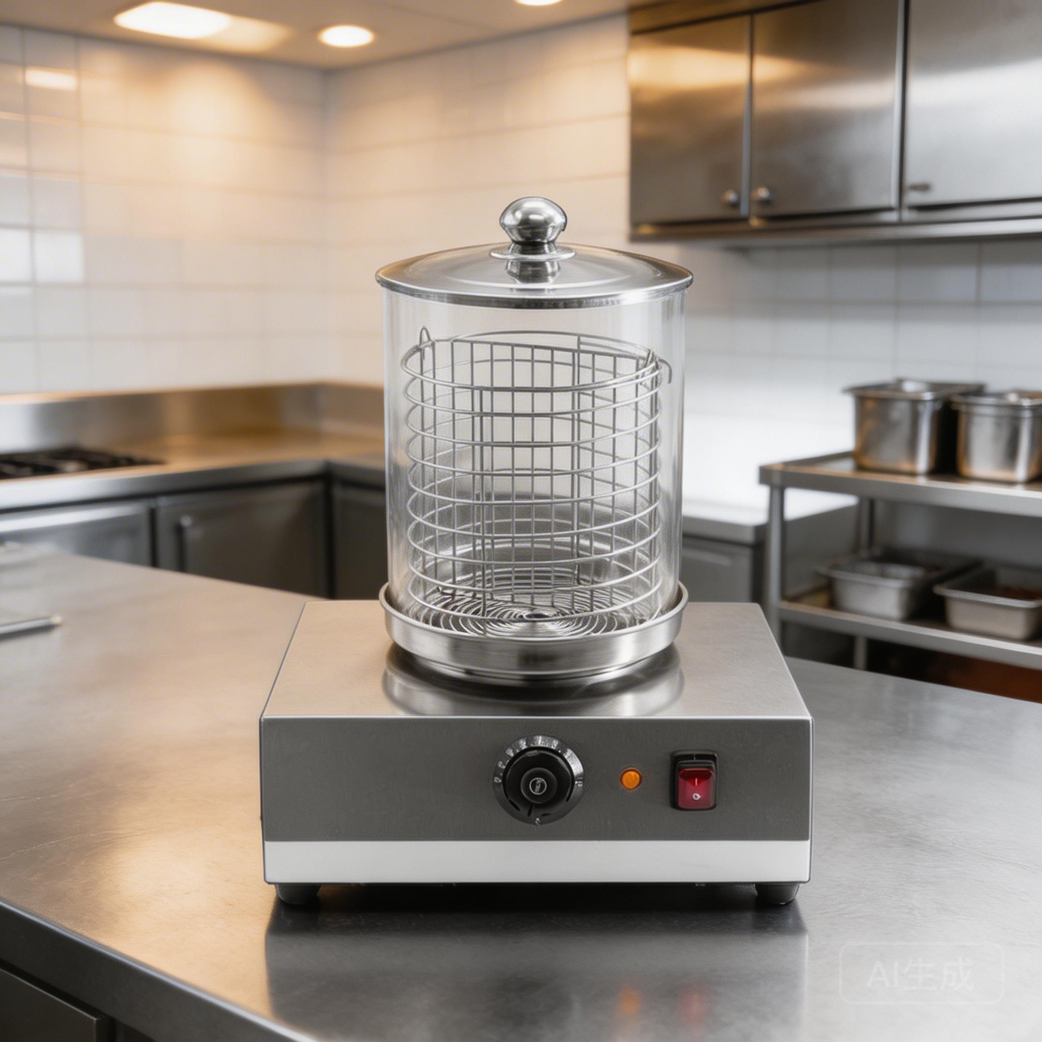 commercial electric food steamer in restaurant kitchen