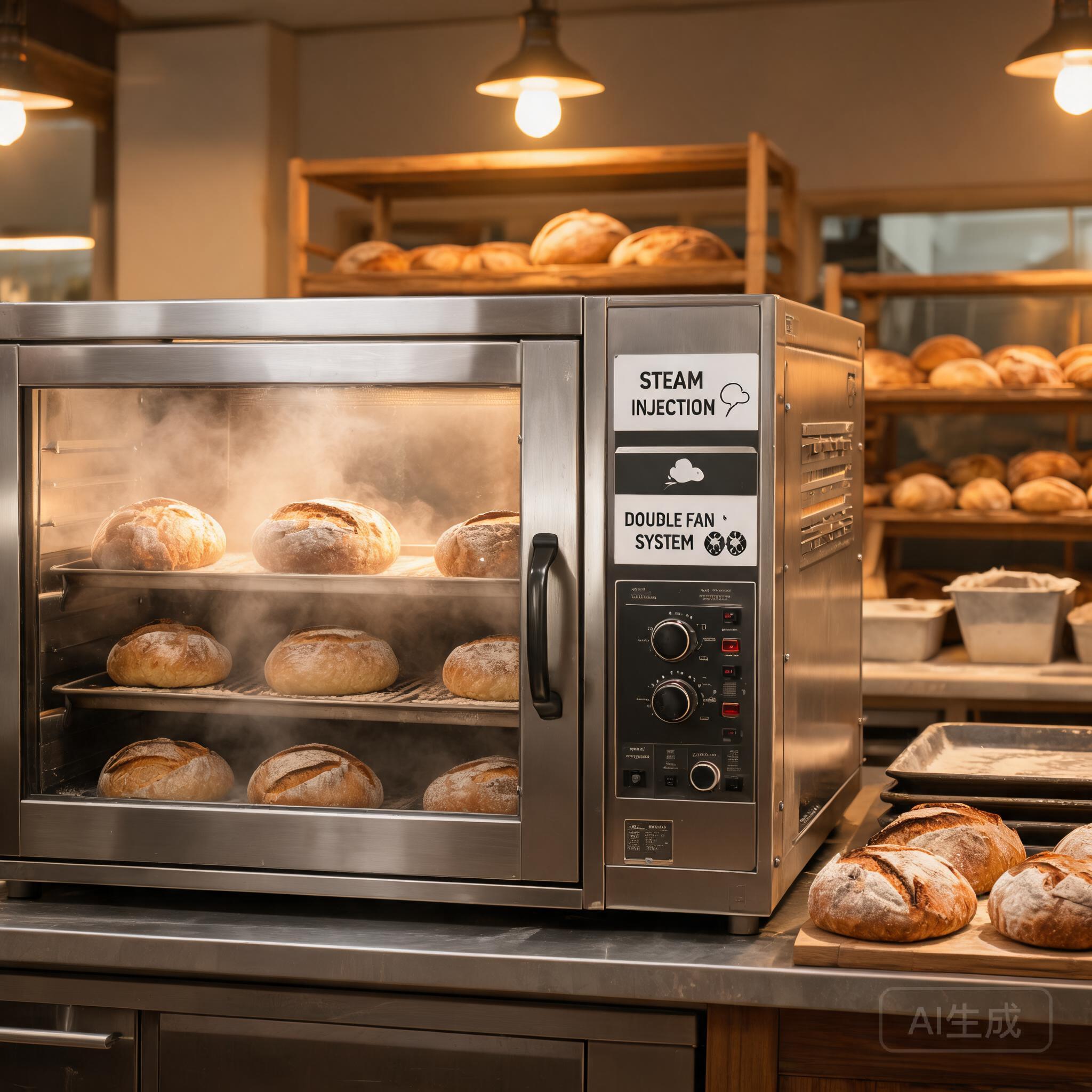 Biengastro commercial convection oven with double fan and steam injection feature
