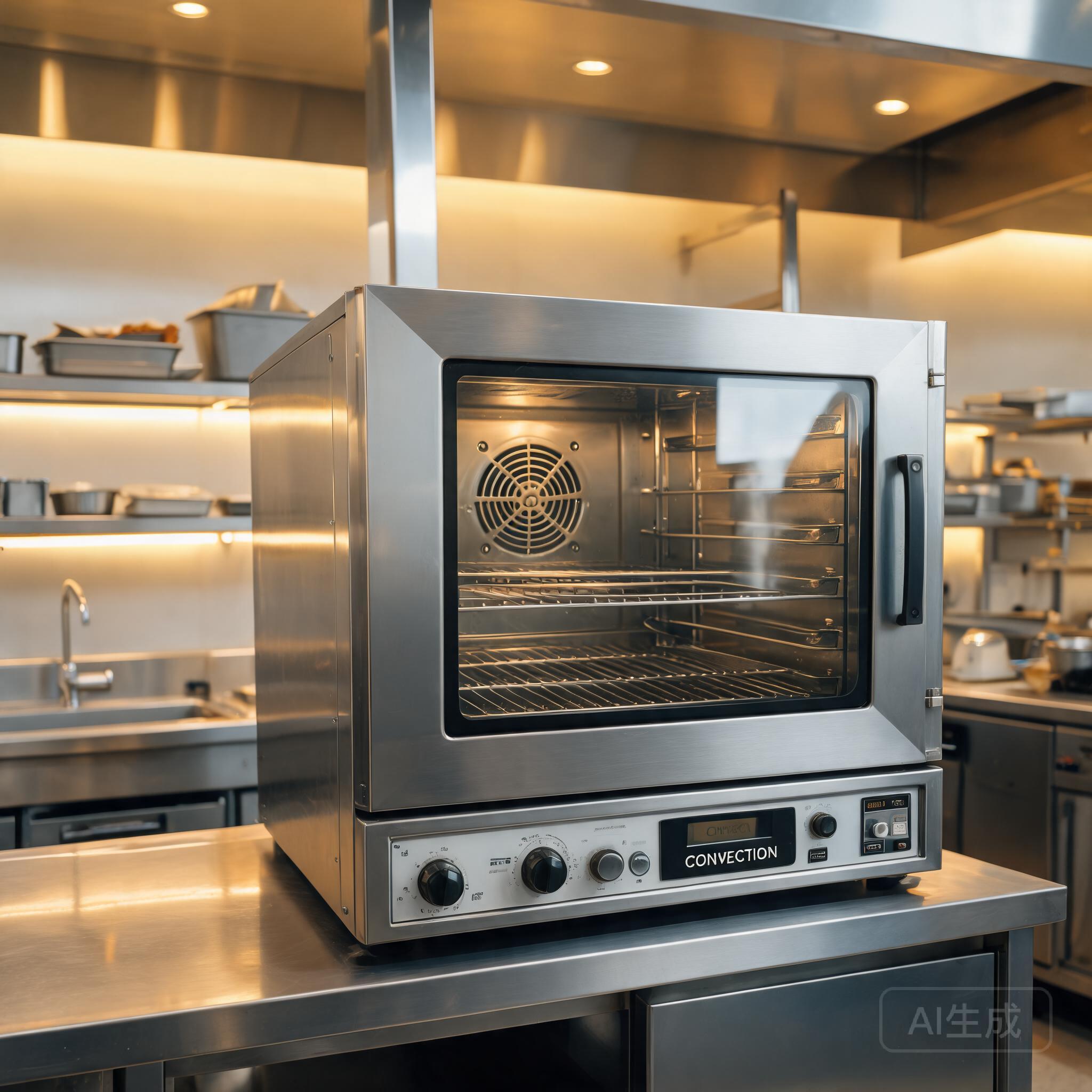 Commercial convection oven in a restaurant kitchen