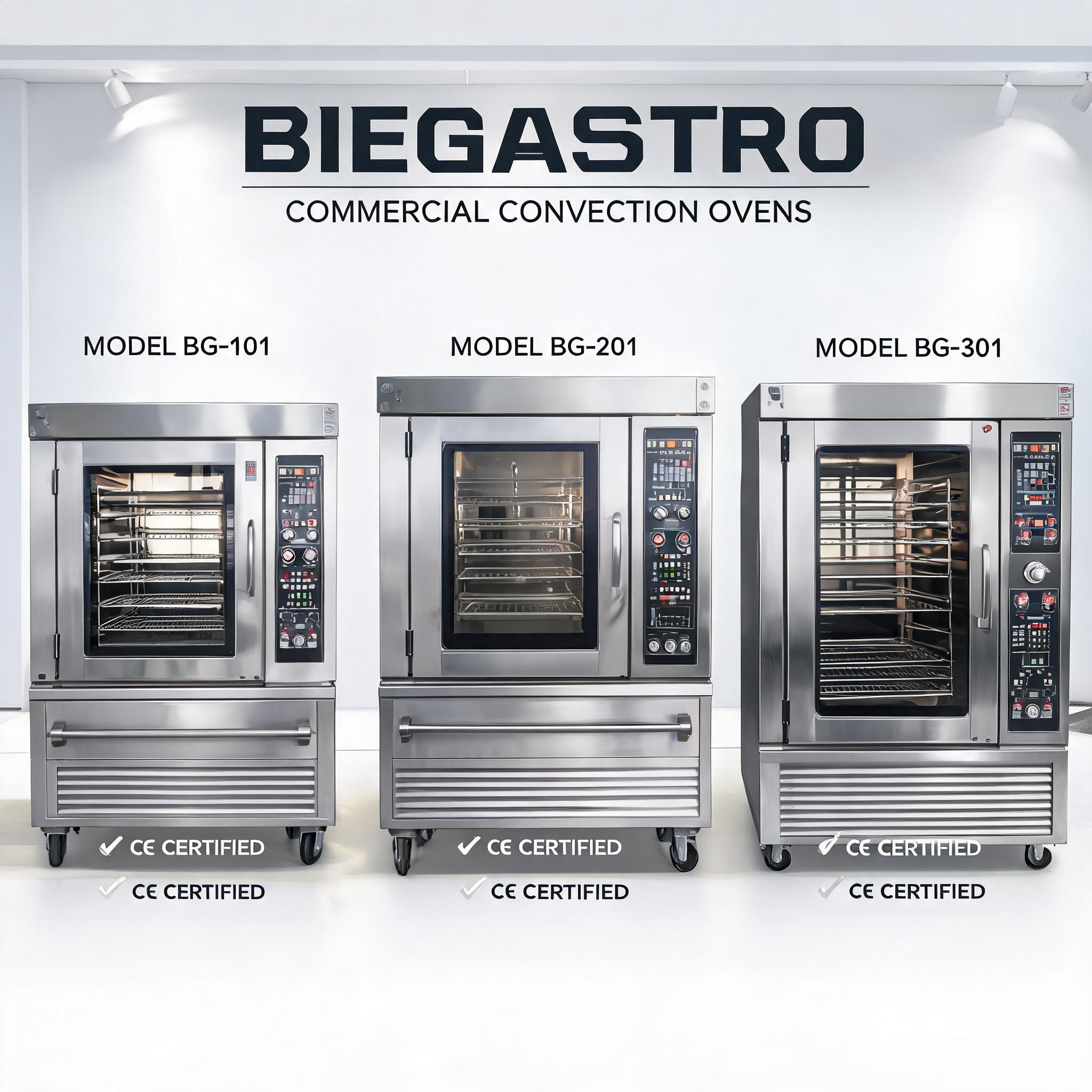 Biengastro CE-certified commercial convection oven lineup
