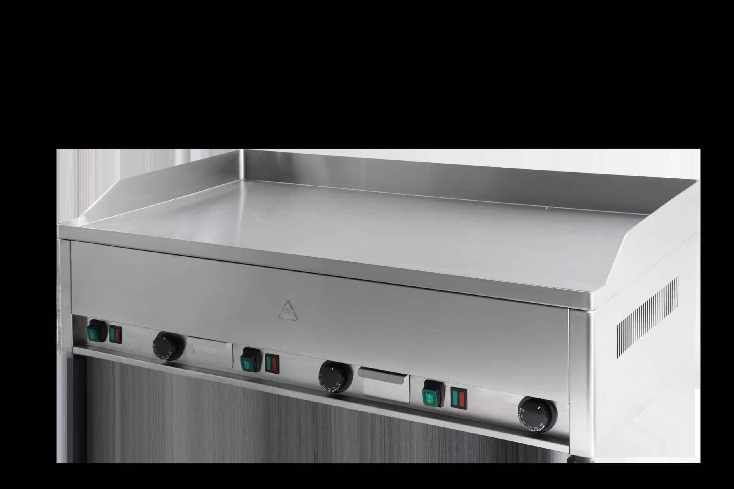 Commercial gas griddle plate types steel chrome polished surface comparison